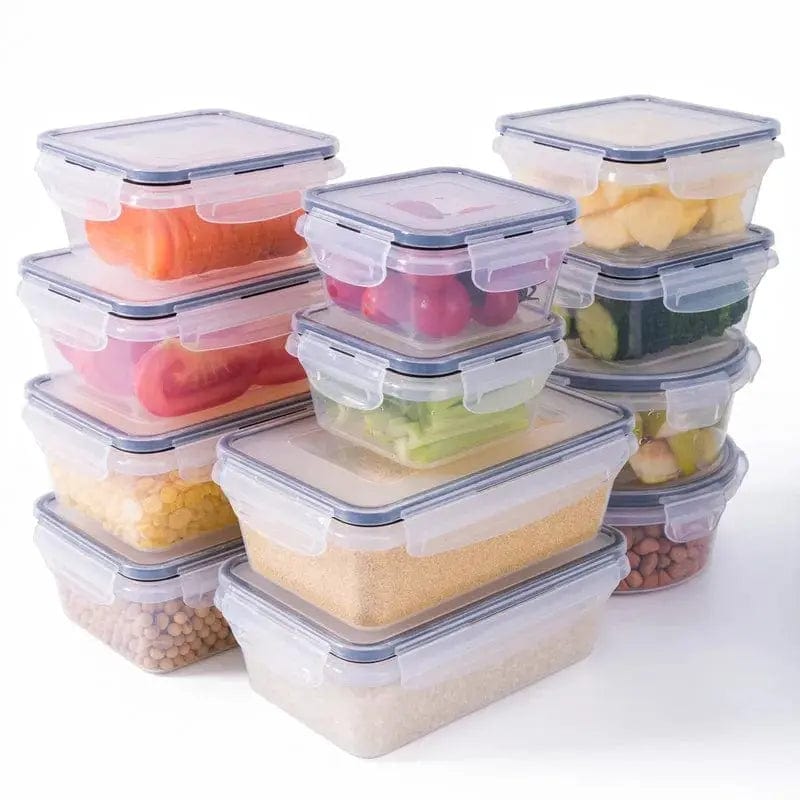 Essentialshouses 🧊Airtight Food Storage Container – Leak-Proof BPA-Free Plastic with Snap Lock Lid
