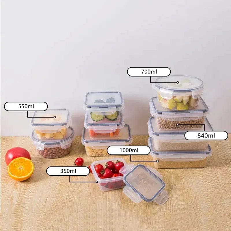 Essentialshouses 🧊Airtight Food Storage Container – Leak-Proof BPA-Free Plastic with Snap Lock Lid