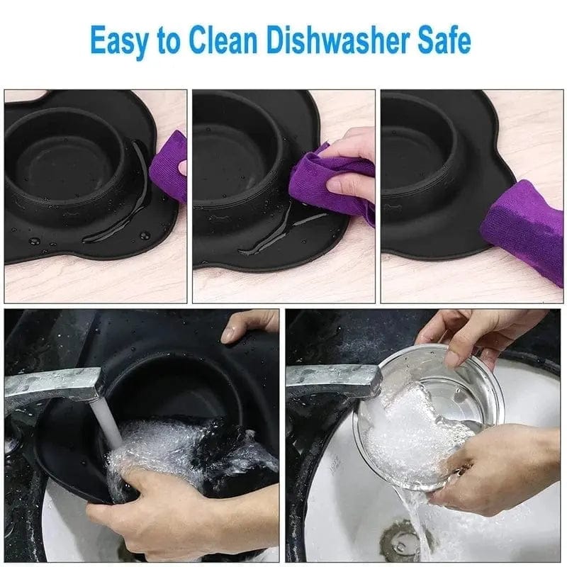 Essentialshouses Antislip Double Stainless Steel Food Bowl