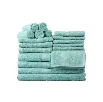 Essentialshouses Aqua / United States 🛁 Solid 18-Piece Bath Towel Set – Comprehensive Comfort & Convenience