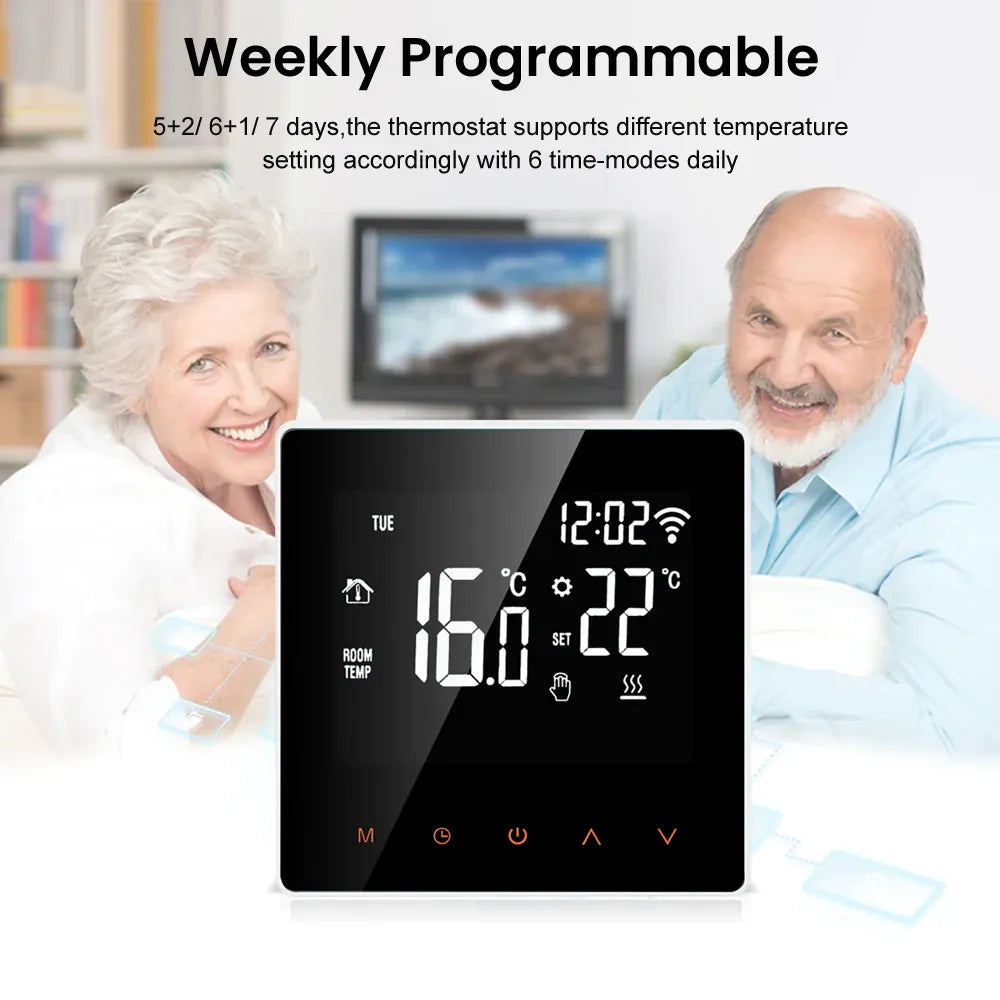 Essentialshouses AVATTO WiFi Smart Thermostat,16A Electric Floor Heating 3A Water/Gas Boiler Temperature Remote Controller For Tuya Google Home