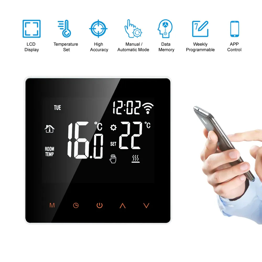 Essentialshouses AVATTO WiFi Smart Thermostat,16A Electric Floor Heating 3A Water/Gas Boiler Temperature Remote Controller For Tuya Google Home