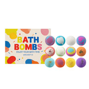 Essentialshouses b 12pcs Bath Bombs Set with Surprise Toys Inside Natural Organic Bubble Bath Fizzies Balls Gift for Holiday Gift Set