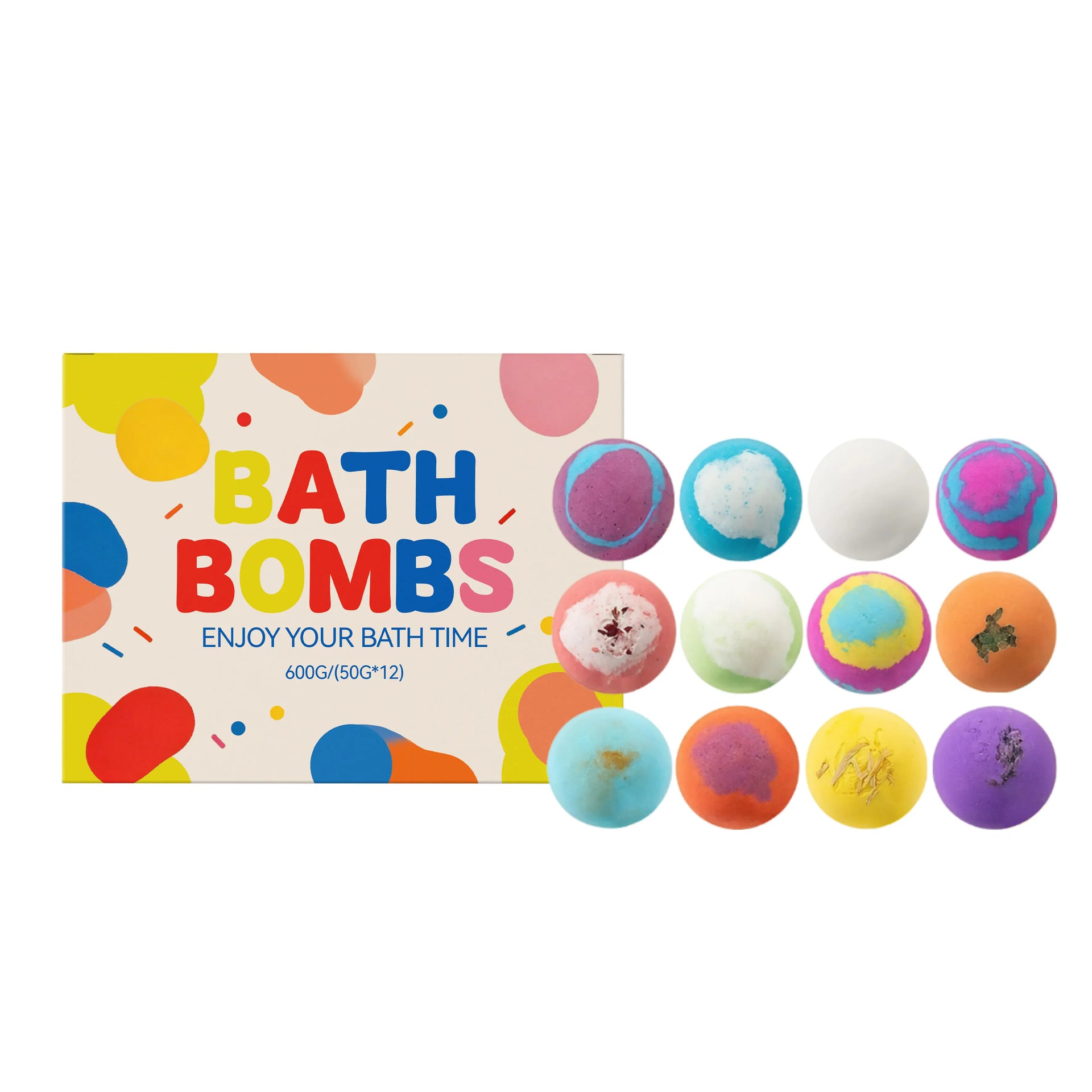 Essentialshouses b 12pcs Bath Bombs Set with Surprise Toys Inside Natural Organic Bubble Bath Fizzies Balls Gift for Holiday Gift Set