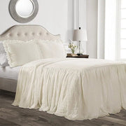 Essentialshouses Beige / 180x210cm Bedding Lotus Leaf Lace Bed Skirt