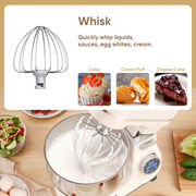 Essentialshouses BioloMix Kitchen Food Stand Mixer, 1200W 11-Speeds DC Motor, Digital OLED Screen, Electric Food Mixer with Dough Hook, Whisk