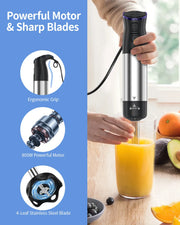 Essentialshouses black / 5 in 1 / United States 1000W Electric Immersion Handheld Blender, 5 in 1 Kitchen Hand Blender for soups, smoothies, purees and baby food.