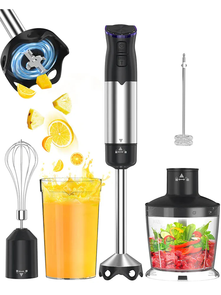 Essentialshouses black / 5 in 1 / United States 1000W Electric Immersion Handheld Blender, 5 in 1 Kitchen Hand Blender for soups, smoothies, purees and baby food.
