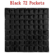Essentialshouses Black 72 Pockets Wall Hanging Pockets Planting Pot