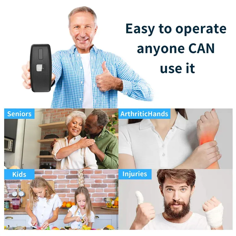 Essentialshouses Black AA76-Food-Safe Electric Can Opener-One-Touch Hands-Free Automatic Can Openers Work On All Can Type, Kitchen Gadgets