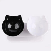 Essentialshouses Black And white Cat Non-Slip Double Food Bowl