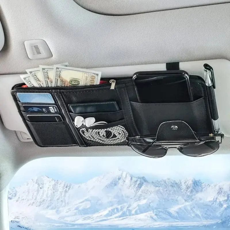 Essentialshouses BLACK Car Visor Organizer