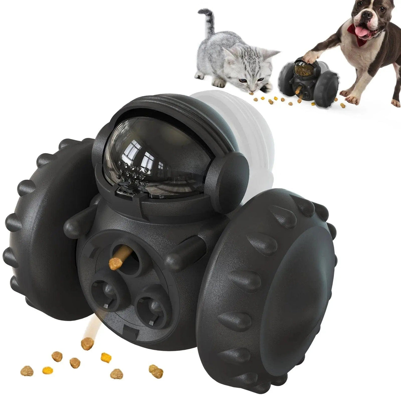Essentialshouses black Dog Tumbler Food Interactive Toy