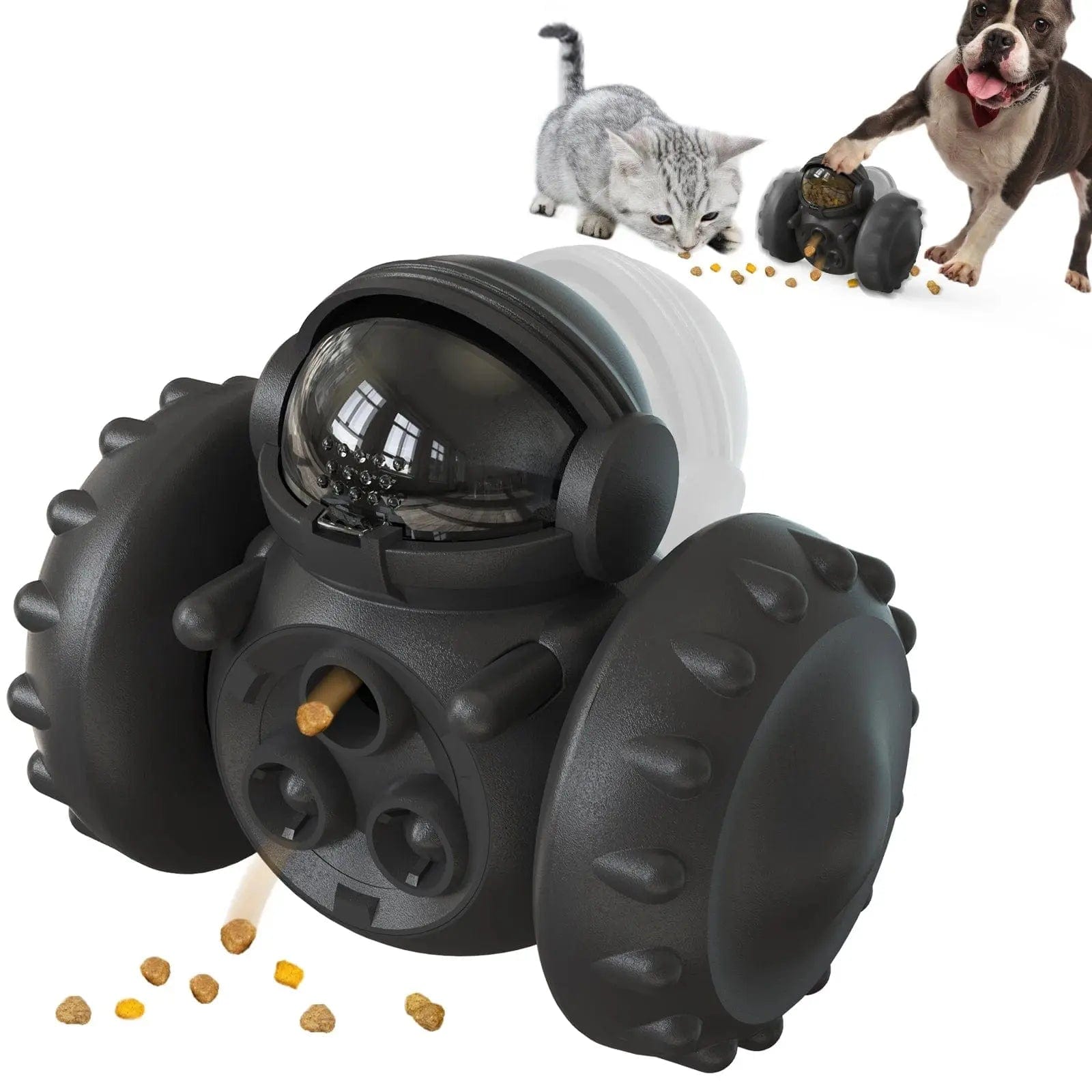 Essentialshouses black Dog Tumbler Food Interactive Toy