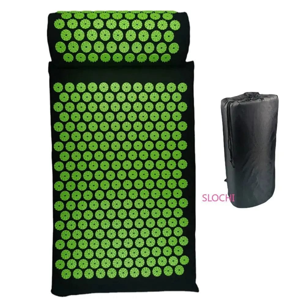 Essentialshouses Black green Series 6 Acupuncture Massage Yoga Mat