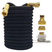 Essentialshouses Black hose / 50ft Double Metal Connector Pvc Reel Pipe