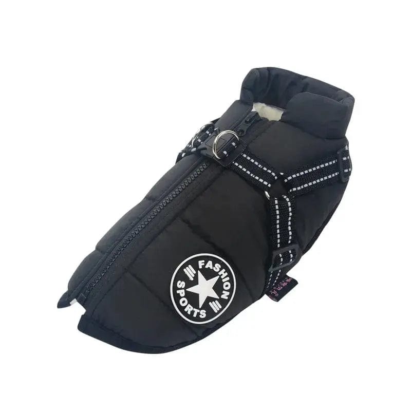 Essentialshouses Black / L Dog Waterproof Warm Harness Jacket
