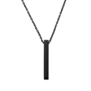 Essentialshouses Black New Black Color Pillar Necklace