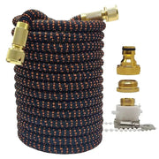 Essentialshouses Black Orange hose / 100ft Double Metal Connector Pvc Reel Pipe