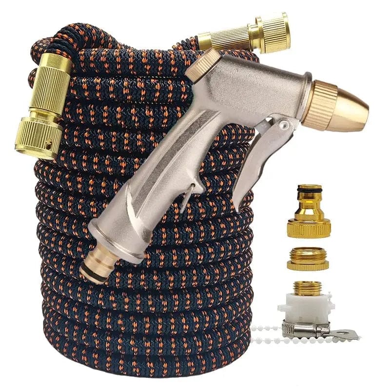 Essentialshouses Black Orangewith gun / 50ft Double Metal Connector Pvc Reel Pipe