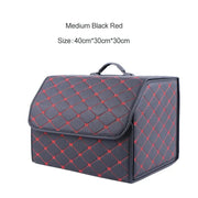 Essentialshouses Black-Red-Medium Car Trunk Large Capacity Organizer Box