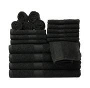 Essentialshouses Black / United States 🛁 Solid 18-Piece Bath Towel Set – Comprehensive Comfort & Convenience
