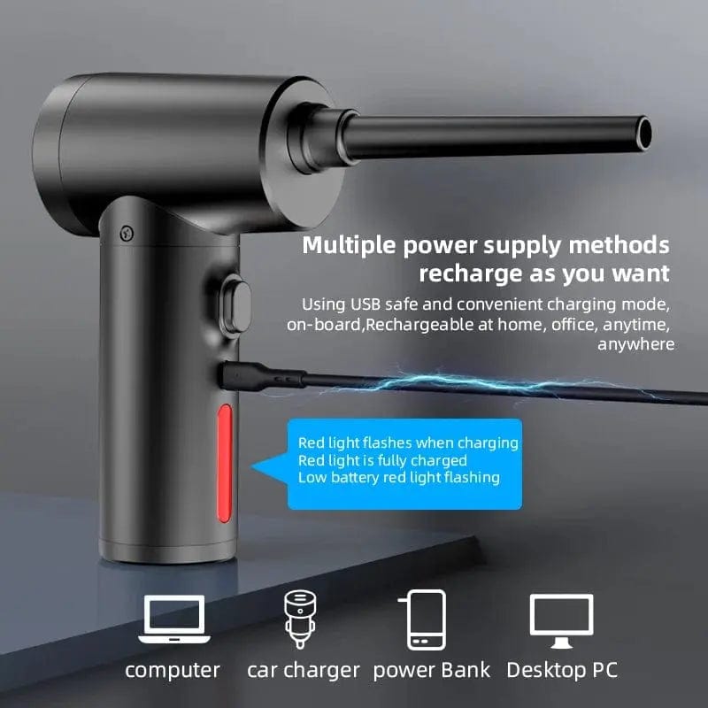 Essentialshouses black Wireless 50000 RPM Dust Blowing Gun