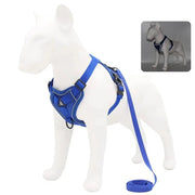 Essentialshouses Blue / M 3.5-5.5 kg Dog Adjustable Harness Leash Set