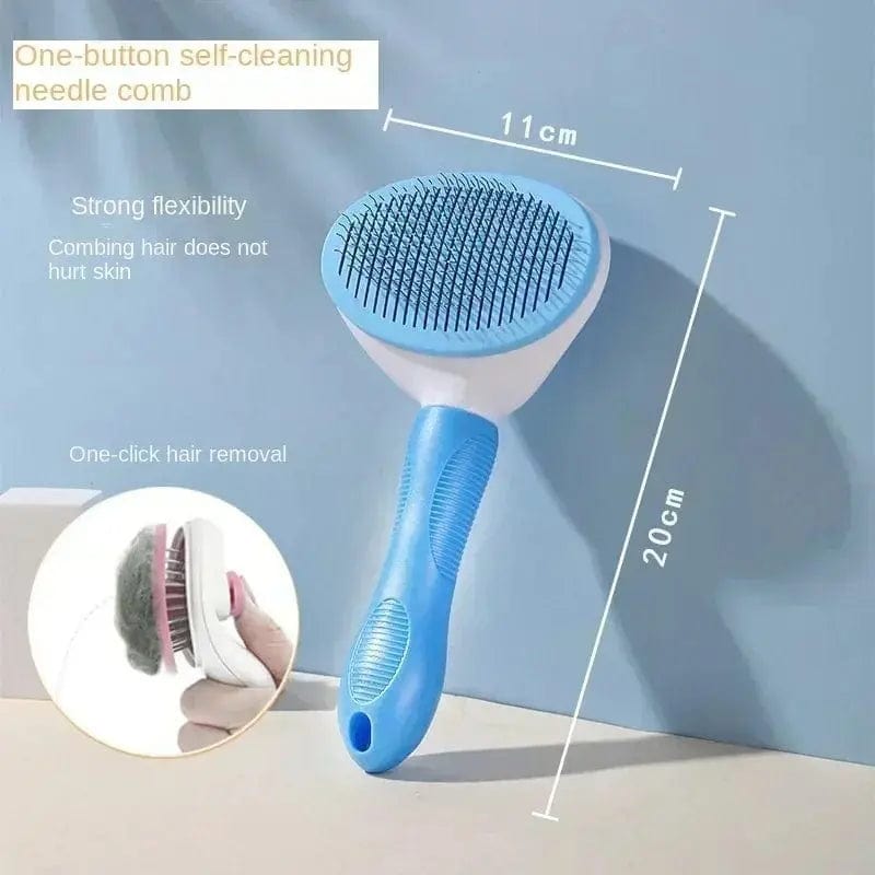 Essentialshouses Pet Cat Comb Dog Brush Self Cleaning Pet Hair Remover Brush For Dogs Cats Grooming Tools Pets Dematting Comb Dogs Accessories