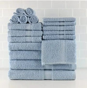 Essentialshouses Blue Shell / United States 🛁 Solid 18-Piece Bath Towel Set – Comprehensive Comfort & Convenience