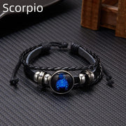 Essentialshouses BR22Y0338-10 Zodiac Sign Charm Luminous Bracelets