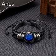 Essentialshouses BR22Y0338-3 Zodiac Sign Charm Luminous Bracelets
