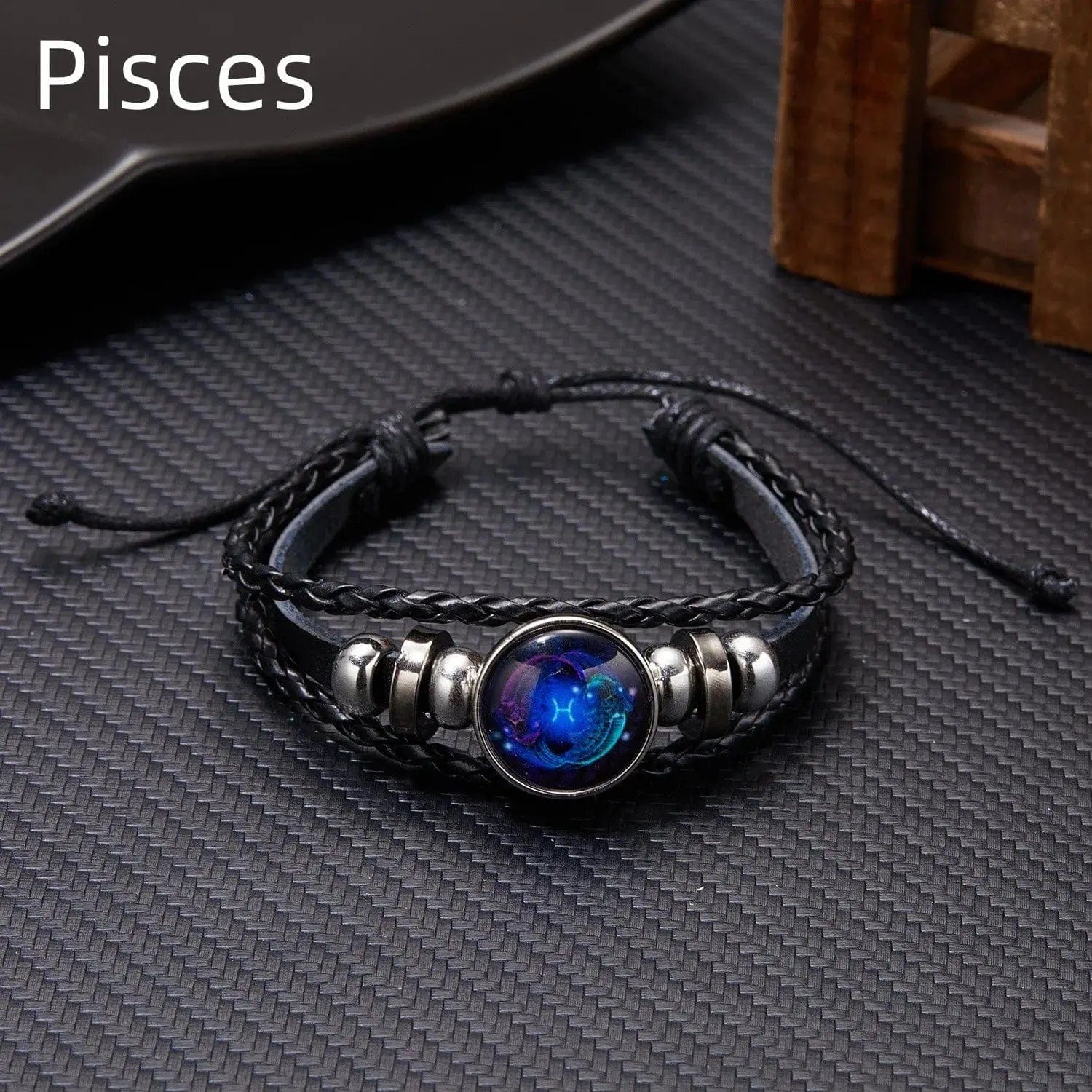 Essentialshouses BR22Y0338-4 Zodiac Sign Charm Luminous Bracelets