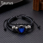 Essentialshouses BR22Y0338-5 Zodiac Sign Charm Luminous Bracelets