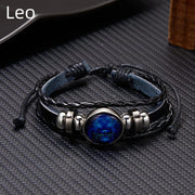 Essentialshouses BR22Y0338-7 Zodiac Sign Charm Luminous Bracelets