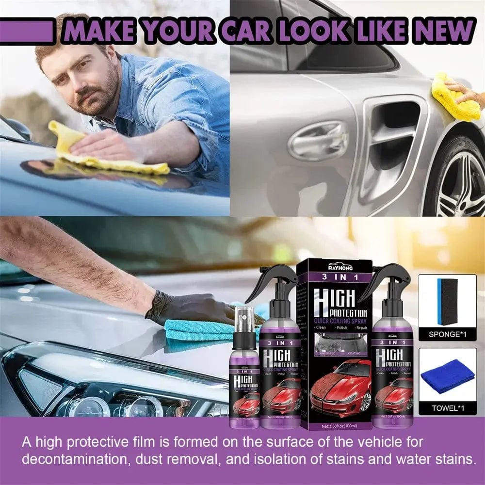 Car 3 In 1 Ceramic Coating Spray - Essentialshouses
