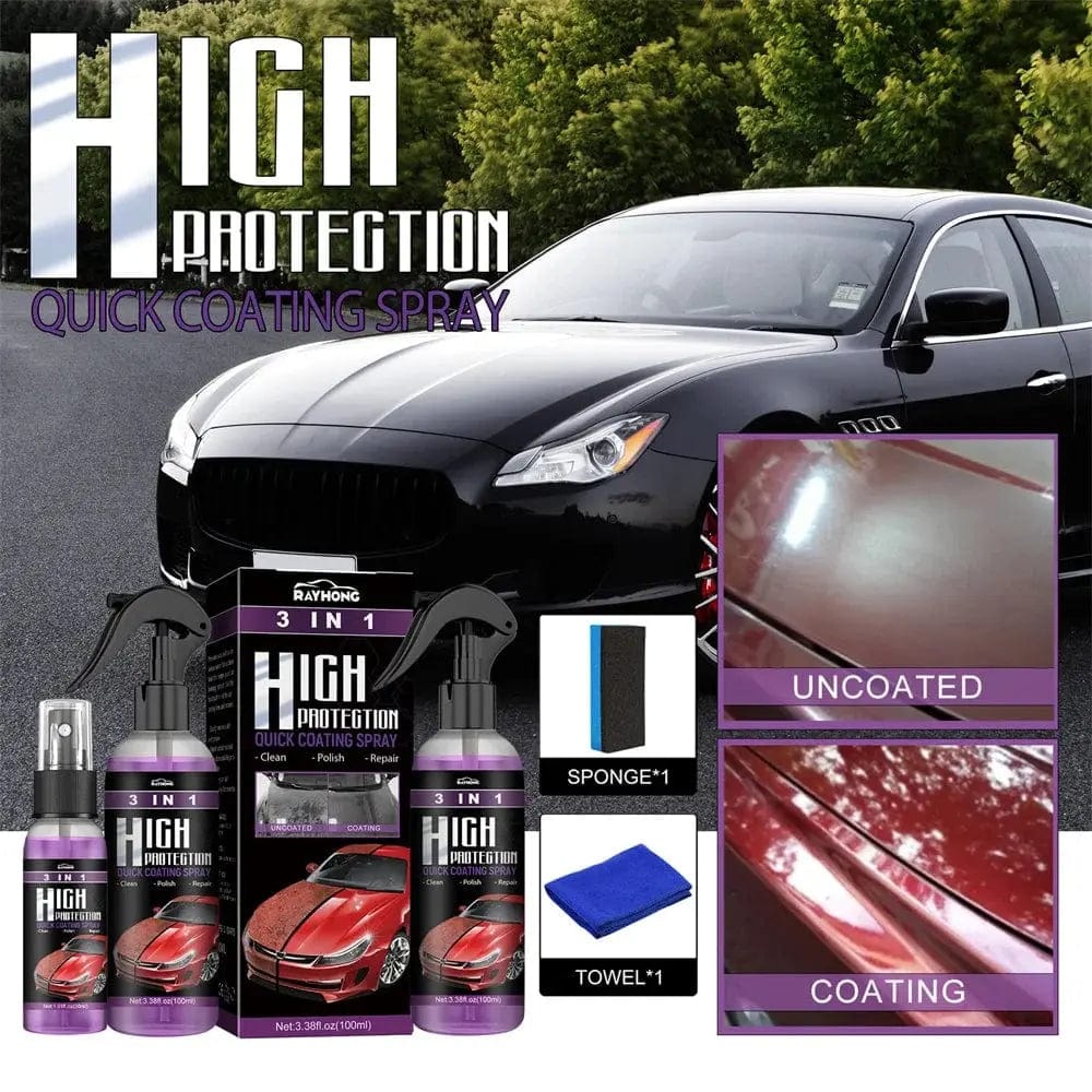Car 3 In 1 Ceramic Coating Spray - Essentialshouses