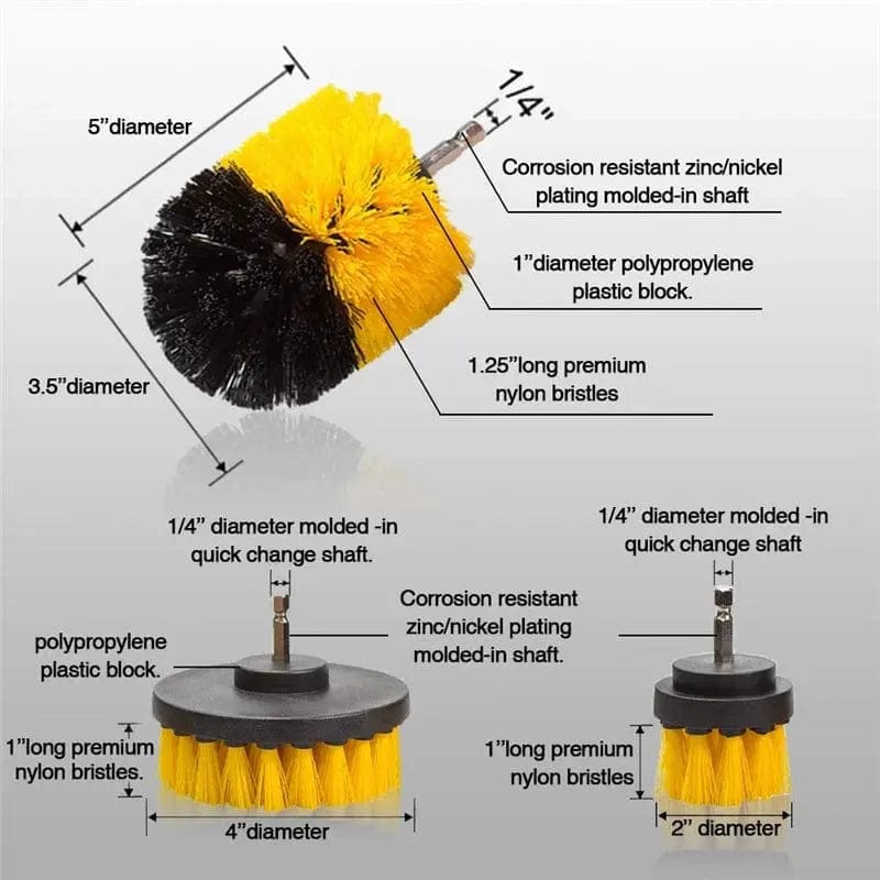 Essentialshouses Car Electric Scrubber Drill Brush Kit