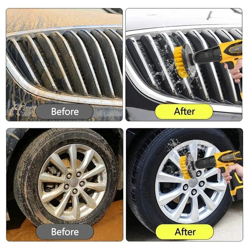 Essentialshouses Car Electric Scrubber Drill Brush Kit