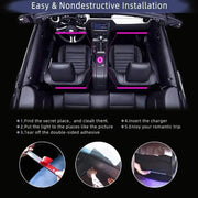 Essentialshouses Car Interior Ambient Foot Strip Light Kit