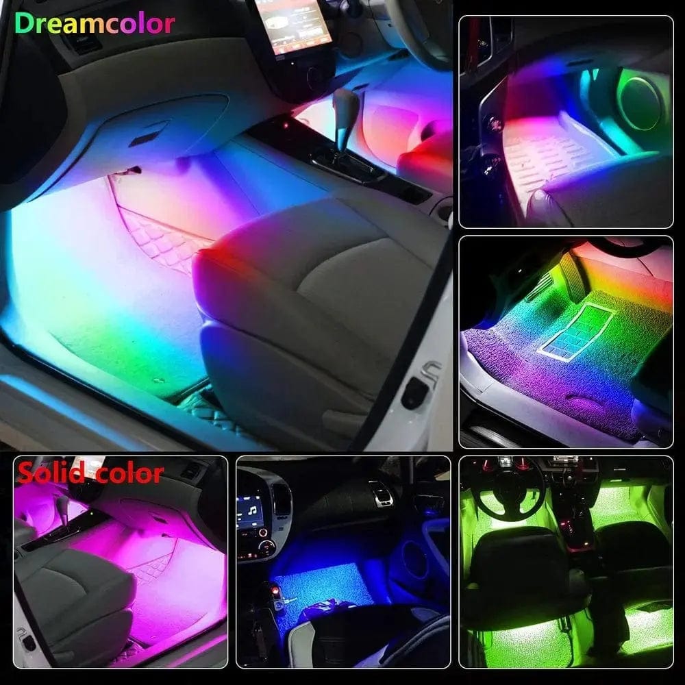 Essentialshouses Car Interior Ambient Foot Strip Light Kit