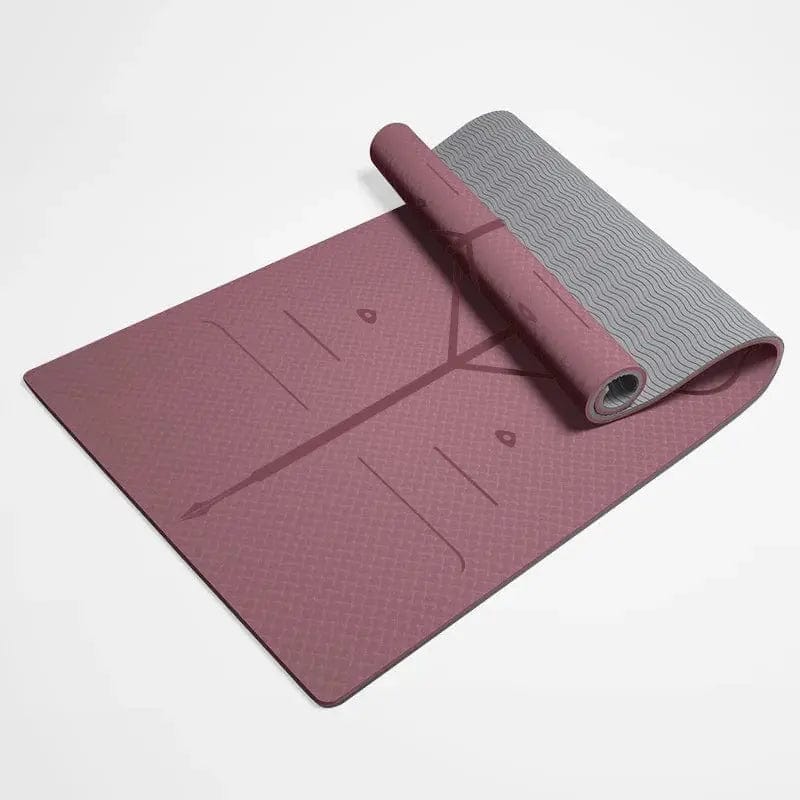 Essentialshouses carminum / major 183x60x0.6cm Non-slip Position Line Version Yoga Mat