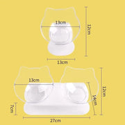 Essentialshouses Cat Non-Slip Double Food Bowl