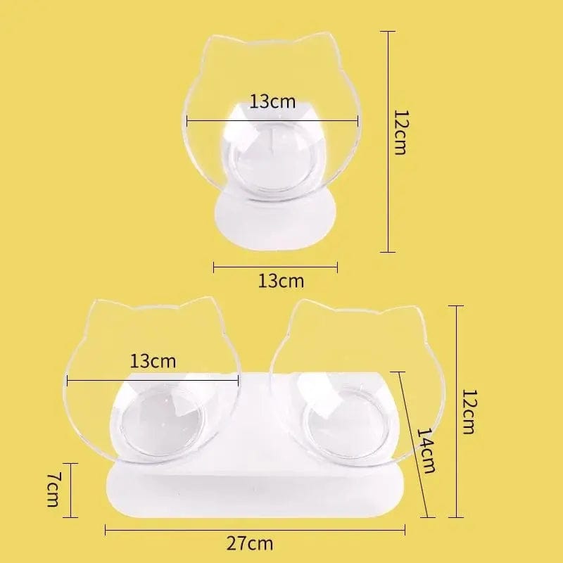 Essentialshouses Cat Non-Slip Double Food Bowl