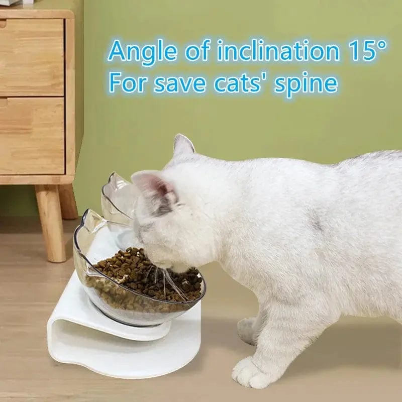 Essentialshouses Cat Non-Slip Double Food Bowl