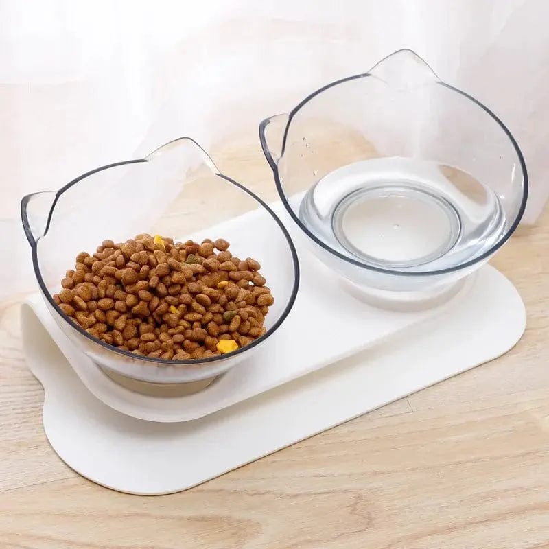 Essentialshouses Cat Non-Slip Double Food Bowl