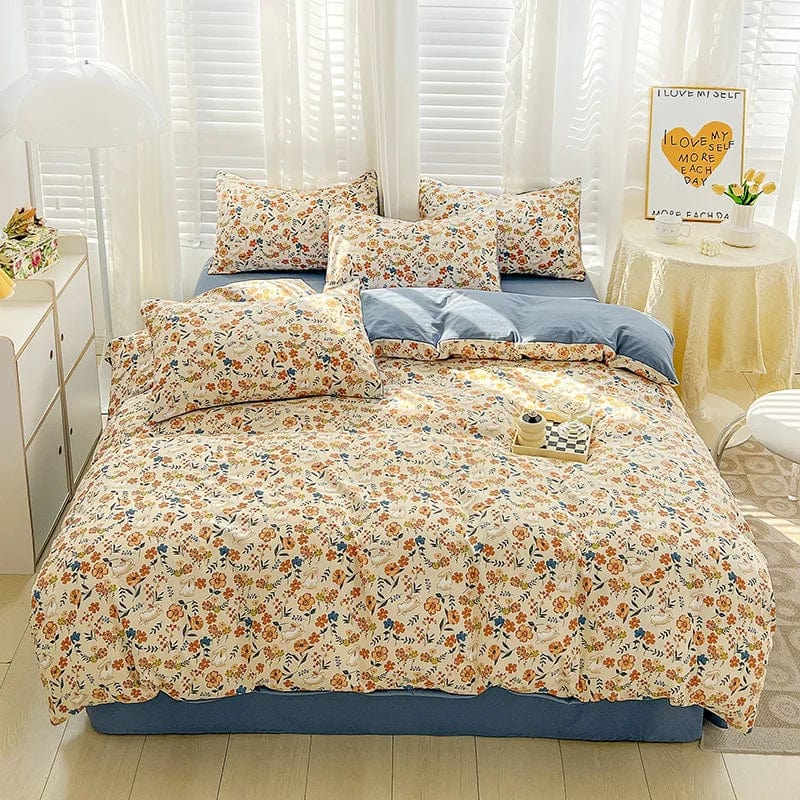 Essentialshouses chunrihuayuantu / Single 3pcs Floral Printed Bedding Set