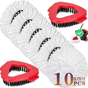 Essentialshouses Cleaning Universal Spin Mop Refill Heads – Compatible with Vileda & More (1/3/5/10 Pack)