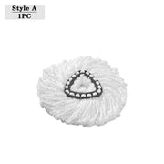 Essentialshouses Cleaning White-1PC Universal Spin Mop Refill Heads – Compatible with Vileda & More (1/3/5/10 Pack)