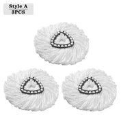 Essentialshouses Cleaning White-3PCS Universal Spin Mop Refill Heads – Compatible with Vileda & More (1/3/5/10 Pack)
